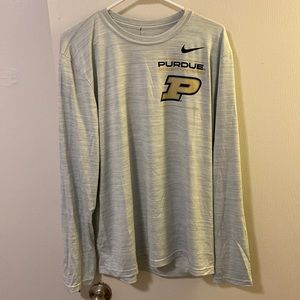 never used, nike, purdue dri fit long sleeve, Large